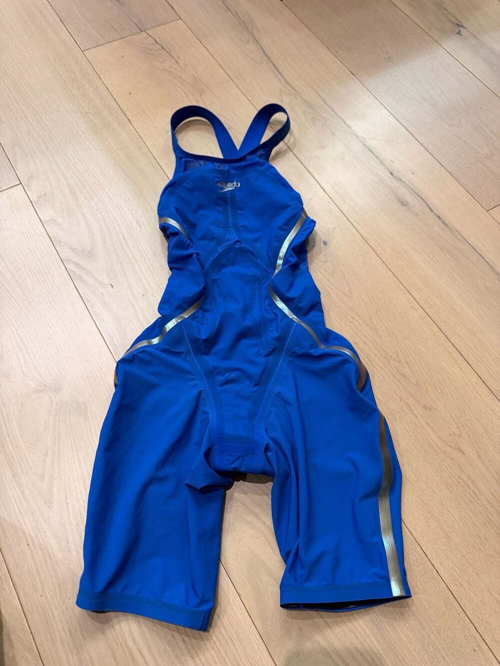 Speedo Fastskin LZR Racer X Open Back Kneeskin Tech Suit Blue